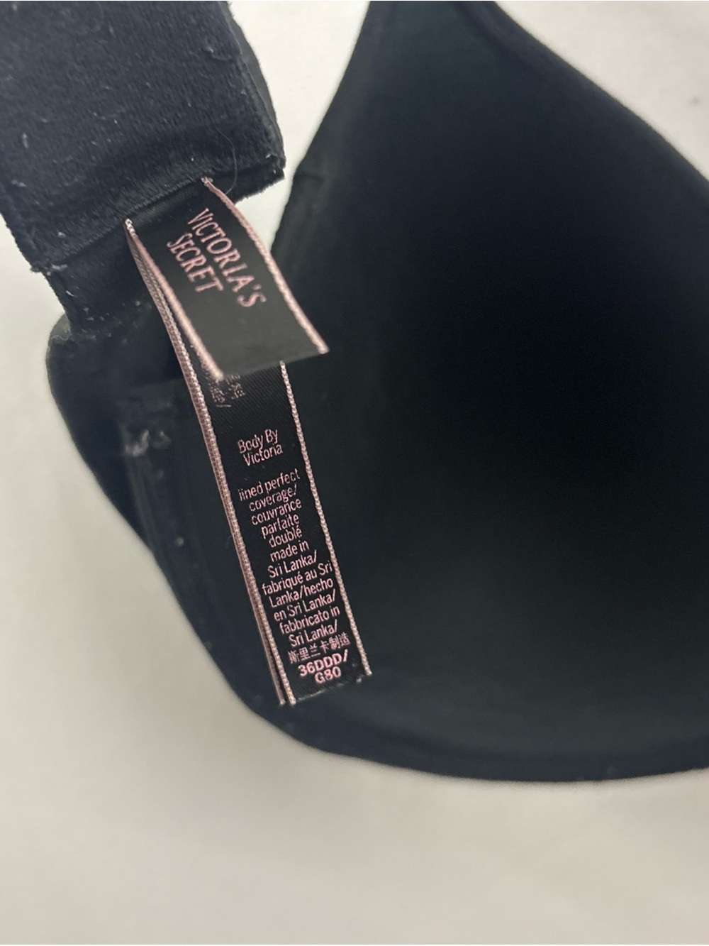 Body By Victoria’s Secret Perfect Coverage Lined 36DDD Underwire Black Bra VS - Picture 12 of 12